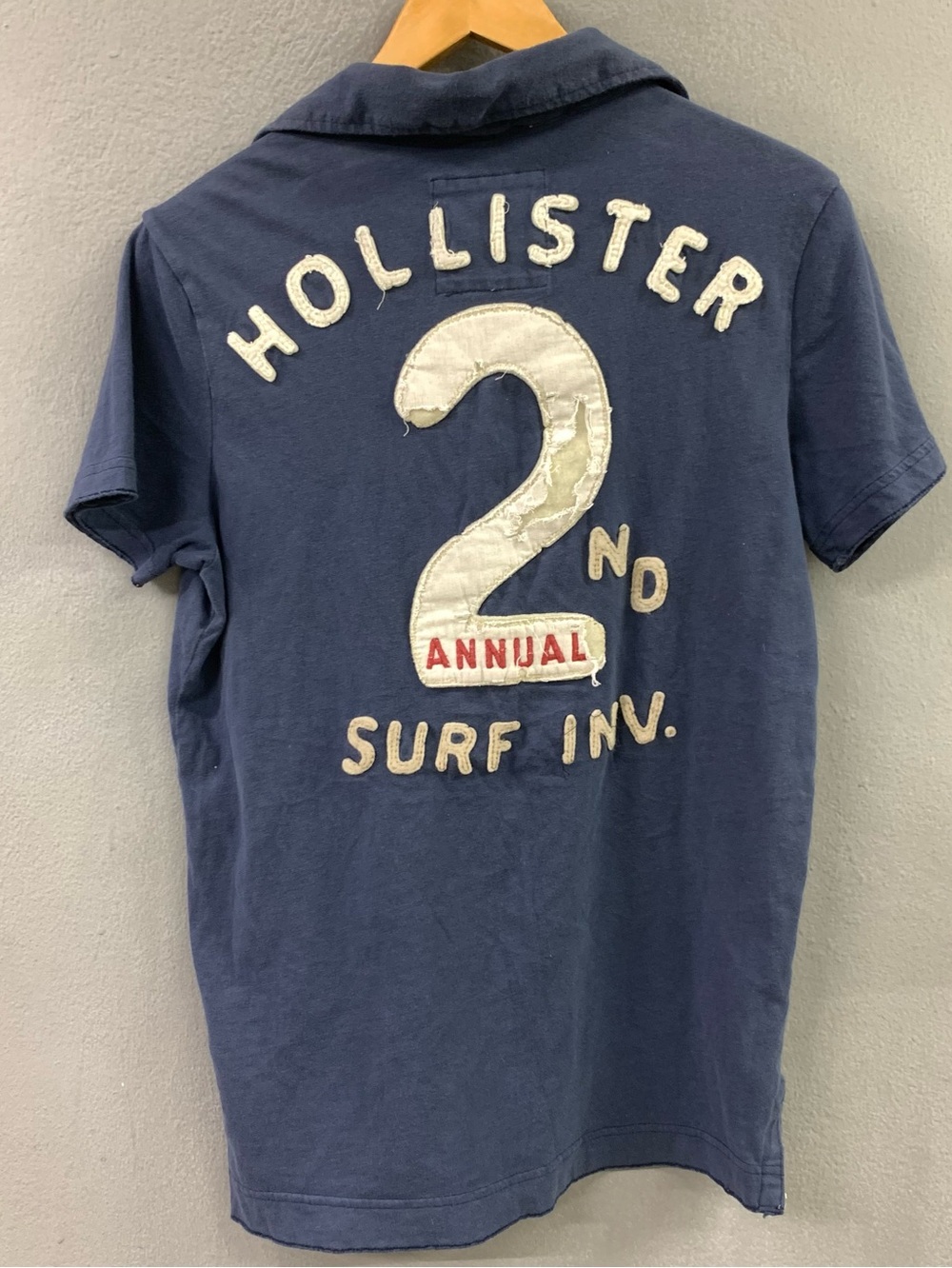 Vintage y2k navy blue 2000’s Hollister polo